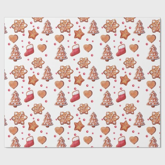 Kerstontbijtkoekjes Grote Cadeaupapier (Vlak)