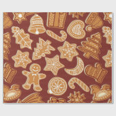 Kerstontbijtkoekjes Holiday Cadeaupapier (Vlak)