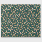 Kerstontbijtkoekjes in donkergroen cadeaupapier (Vlak)