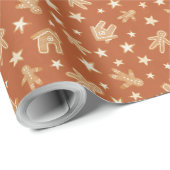 Kerstontbijtkoekjes in rood cadeaupapier (Rol Hoek)