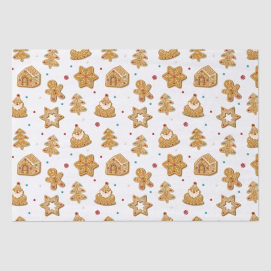 Kerstontbijtkoekjes met een modern patroon tissuepapier (Voorkant)