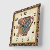 Kerstontbijtkoffieklok Vierkante Klok (Hoek)