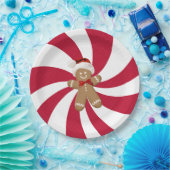 kerstontbijtman op peppermint papieren bordje (Feest)