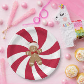 kerstontbijtman op peppermint papieren bordje (Feest)