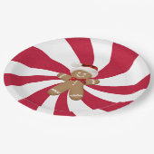 kerstontbijtman op peppermint papieren bordje (Gekanteld)