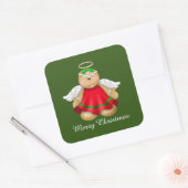 Kerstontbijtontbijt Angel Merry kerst Vierkante Sticker (Envelop)