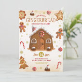 Kerstontbijtontbijt Decoratieve Partij Kaart (Staand voorkant)