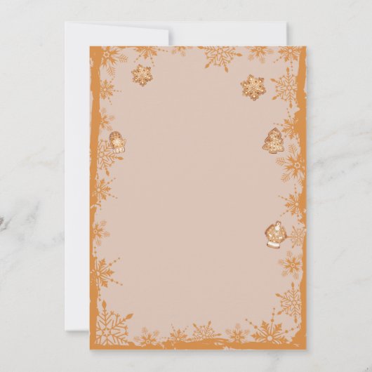 Kerstontbijtontbijt Decoratieve Partij Kaart (Achterkant)