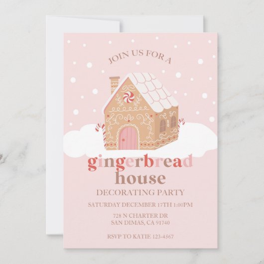 Kerstontbijtontbijt Decoratieve Partij Kaart (Voorkant)