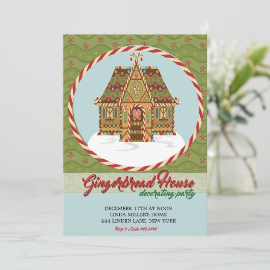 Kerstontbijtontbijt Decoratieve Partij Kaart (Staand voorkant)