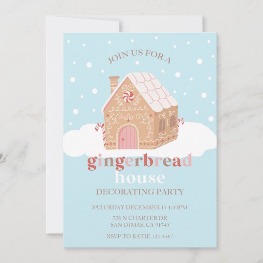 Kerstontbijtontbijt Decoratieve Partij Kaart (Voorkant)