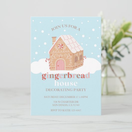 Kerstontbijtontbijt Decoratieve Partij Kaart (Staand voorkant)