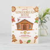 Kerstontbijtontbijt Decoratieve Partij Kaart (Staand voorkant)