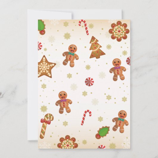 Kerstontbijtontbijt Decoratieve Partij Kaart (Achterkant)