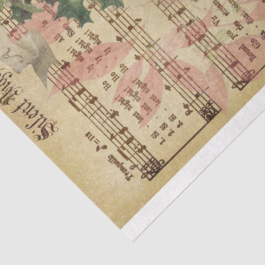 kerstontkoppeling voor Santa Music Poinsettia Tissuepapier (Detail)