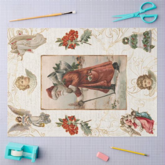  kerstontvlechting voor kerstmis in Angels Tissuepapier (Craft)