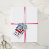 kerstontwerp cadeaulabel (Met Touw)