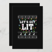 Kerstontwerp citaat - Laten we het vuurwerk maken Feestdagenkaart (Voorkant / Achterkant)