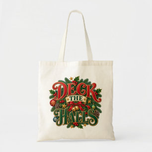 Kerstontwerp 'Deck the Halls' Tote Bag