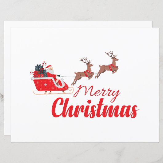Kerstontwerp en rendieren (Voorkant / Achterkant)