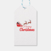 Kerstontwerp en rendieren cadeaulabel (Voorkant)