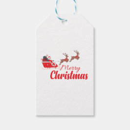 Kerstontwerp en rendieren cadeaulabel