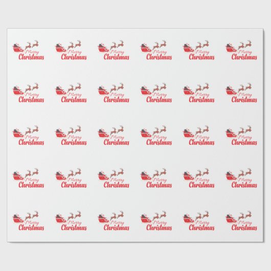 Kerstontwerp en rendieren cadeaupapier (Vlak)