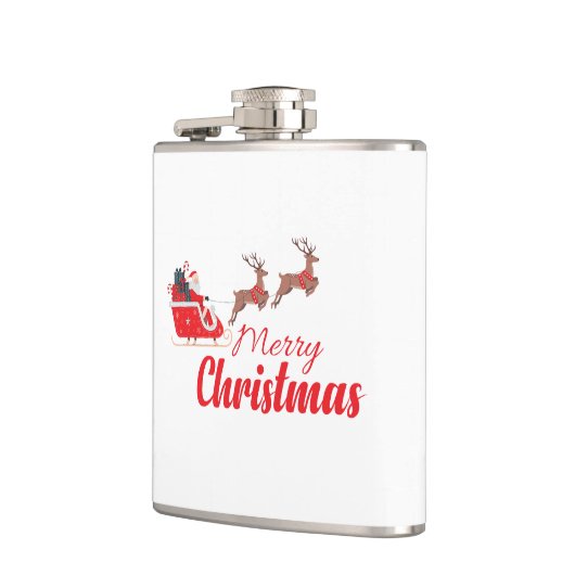 Kerstontwerp en rendieren heupfles (Links)