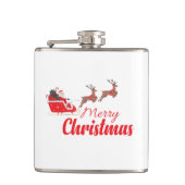 Kerstontwerp en rendieren heupfles (Voorkant)