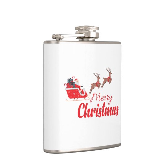 Kerstontwerp en rendieren heupfles (Rechts)