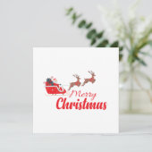 Kerstontwerp en rendieren kaart (Staand voorkant)
