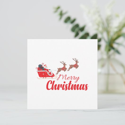 Kerstontwerp en rendieren kaart (Staand voorkant)