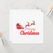 Kerstontwerp en rendieren kaart (Voorkant / Achterkant in situ)