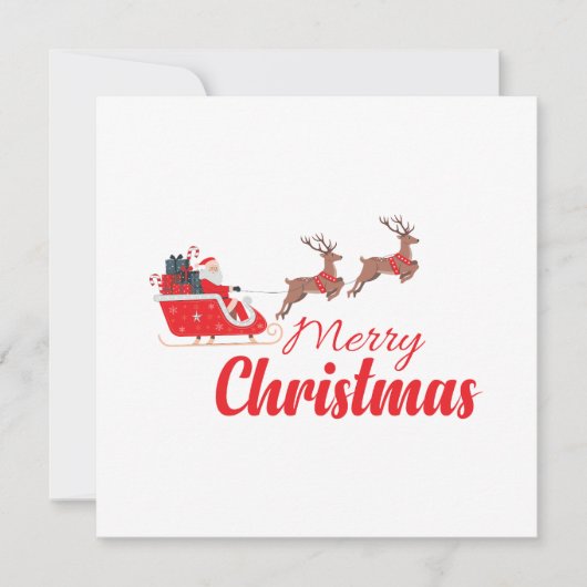 Kerstontwerp en rendieren kaart (Voorkant)