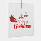 Kerstontwerp en rendieren keramisch ornament (Rechts)