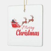 Kerstontwerp en rendieren keramisch ornament (Links)