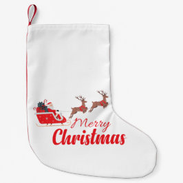 Kerstontwerp en rendieren kleine kerstsok