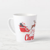 Kerstontwerp en rendieren latte mok (Linkerhoek)