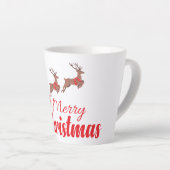 Kerstontwerp en rendieren latte mok (Rechterhoek)