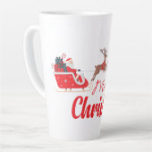 Kerstontwerp en rendieren latte mok (Linkerhoek)