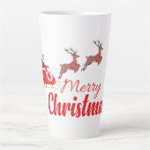 Kerstontwerp en rendieren latte mok (Voorkant)