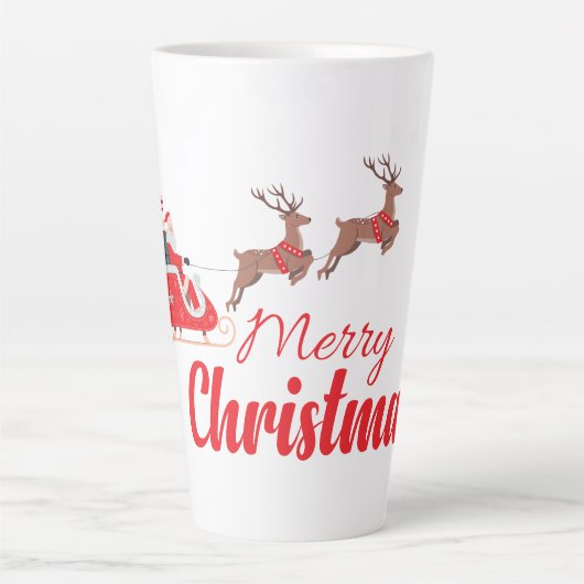 Kerstontwerp en rendieren latte mok (Voorkant)
