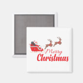 Kerstontwerp en rendieren magneet (Voorkant / Achterkant)