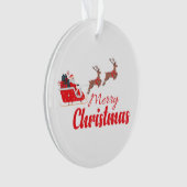 Kerstontwerp en rendieren ornament (voorkant)