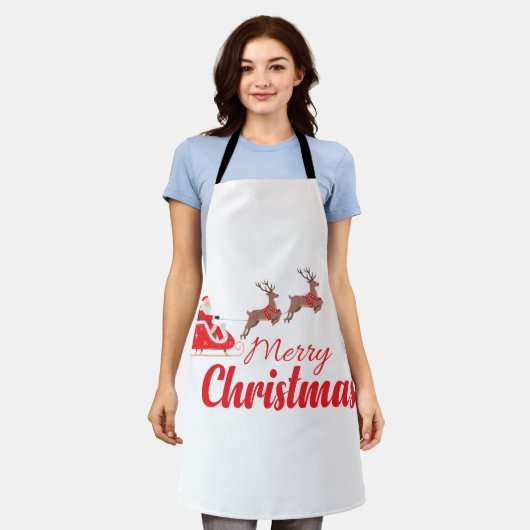 Kerstontwerp en rendieren schort (Gedragen)