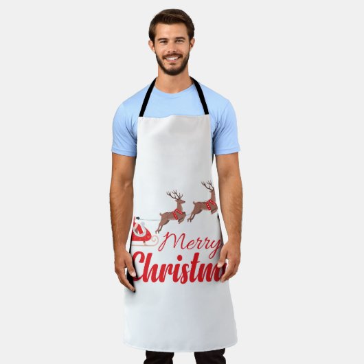Kerstontwerp en rendieren schort (Gedragen)