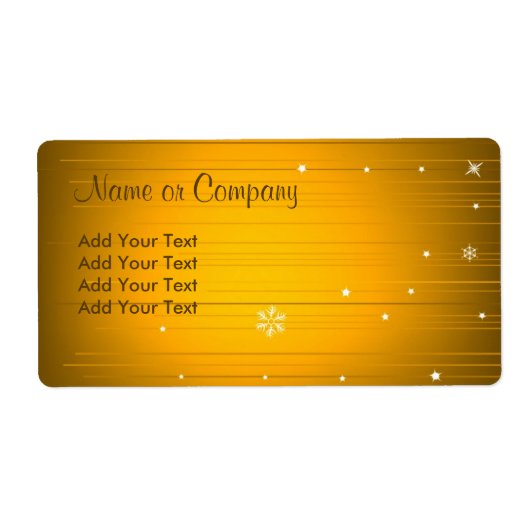 Kerstontwerp Etiket (Voorkant)