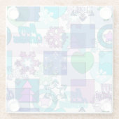 Kerstontwerp Glazen Onderzetter (Achterkant)