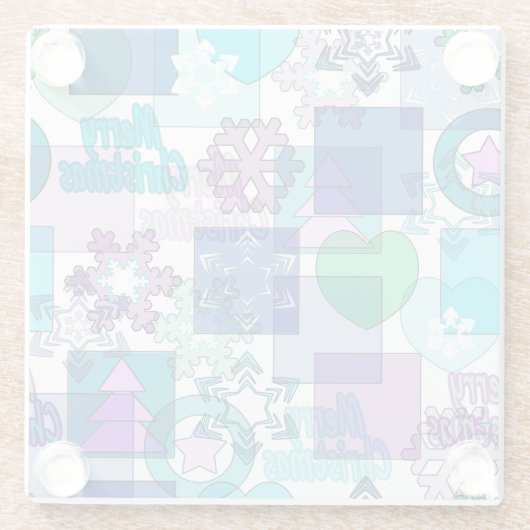 Kerstontwerp Glazen Onderzetter (Achterkant)