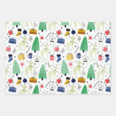 kerstontwerp inpakpapier vel (Voorkant)